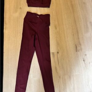 Year of Ours Deep Red Ribbed Apparel